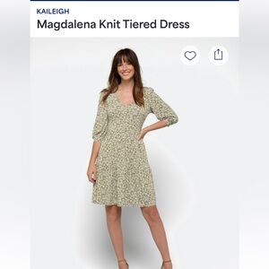Kaileigh Magdalena Knit Tiered Dress
